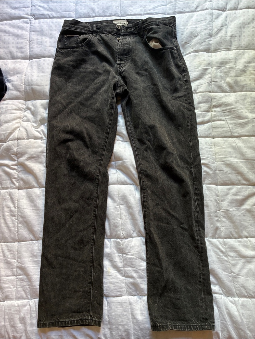 Taylor Stitch Faded Black Democratic Fit Jeans